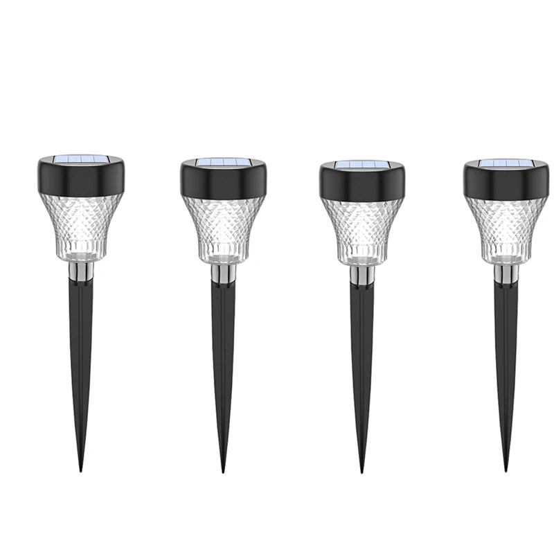 2/4 PCS Set LED Solar Pathway Lights Waterproof Landscape Lamp Solar Powered Garden Lighting for Yard Patio Lawn Backyard Walkway Decor