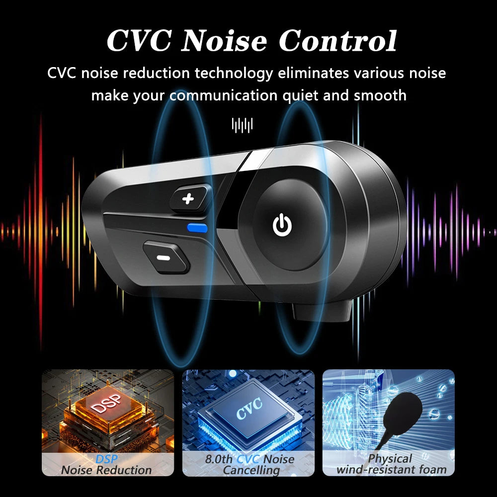 Bluetooth 5.3 Wireless Motorcycle Helmet Headset Hands-free Call Phone Motorcycle Waterproof Earphone Music Player Moto Helmet