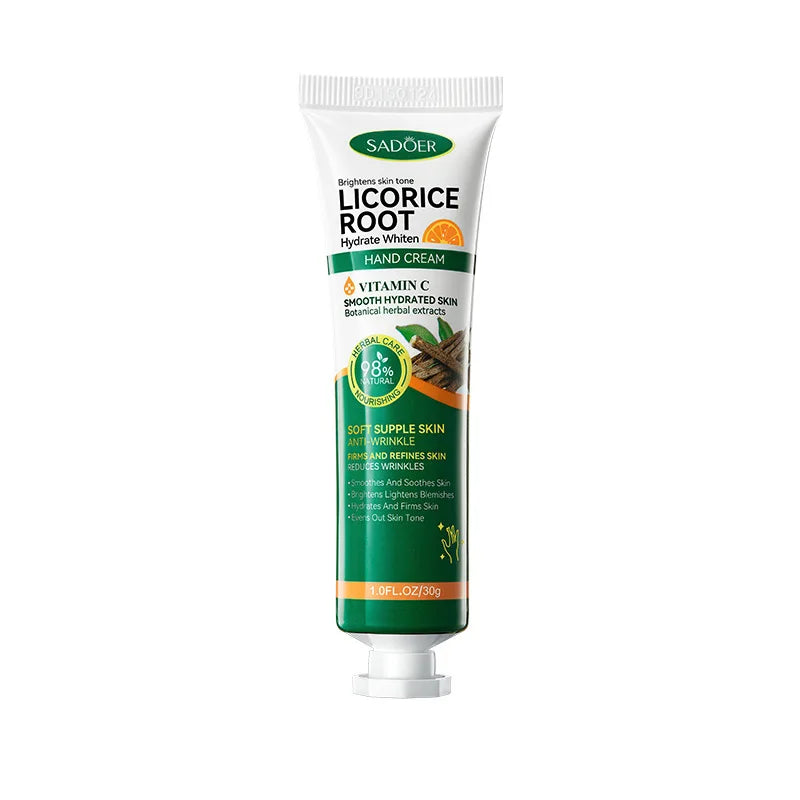 2PCS Set Korean Vitamin C Licorice Hand Cream Moisturizing Nourishing Brightening Hydrating Hands Korean Skin Care Products