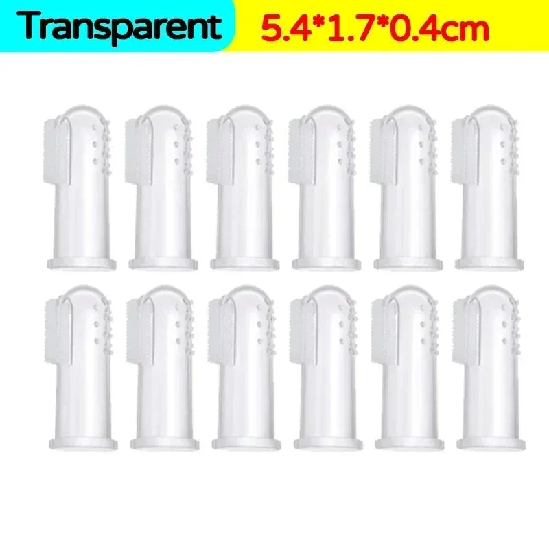 NEW Arrivals 20PCS Set Pet Finger Soft Silicone Toothbrush Teeth Cleaning Bad Breath Silicone Tooth Brush Tools Dog Cat Pet Cleaning Supplies