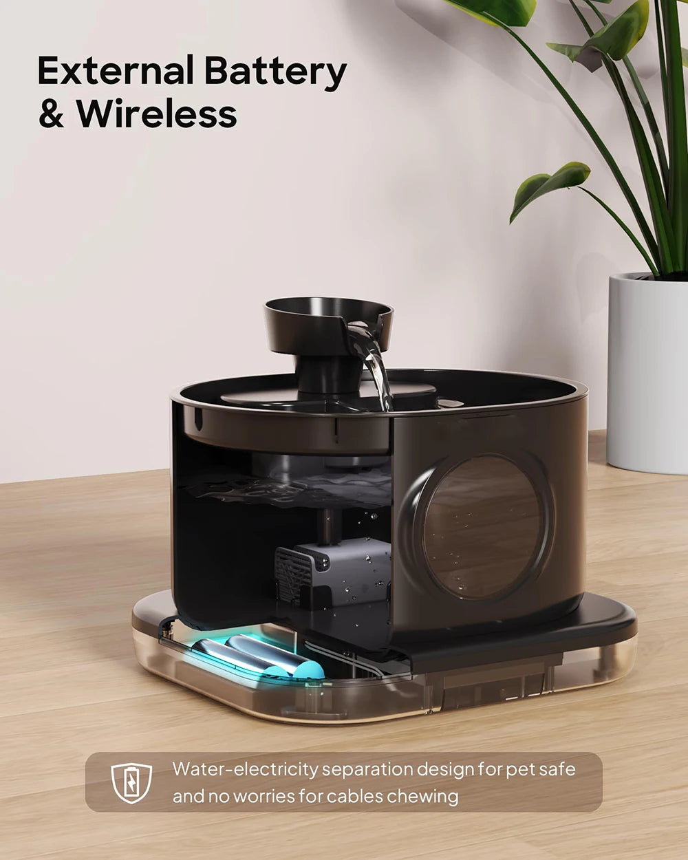 NEW Arrivals 3L Wireless Recharging Sensor Cat Water Drinking Fountain Battery Operated Automatic Pet Motion Sensor Dog Water Dispenser Bowl Pets Supplies