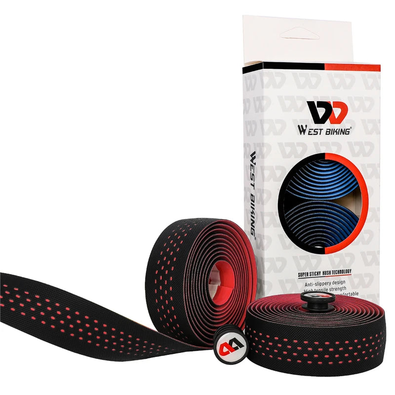 NEW Arrivals West Biking Bicycle Handlebar Tape 1 Pair Anti-slip EVA Soft Bike Hand Bar Tapes Shock Absorption Unique Tapes Bike Accessories