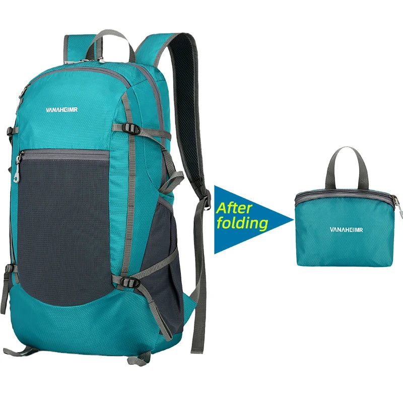 NEW 18L Portable Foldable Backpack Folding Mountaineering Bag Ultralight Women Men Outdoor Climbing Cycling Travel Knapsack Hiking Daypack Sports Accessories