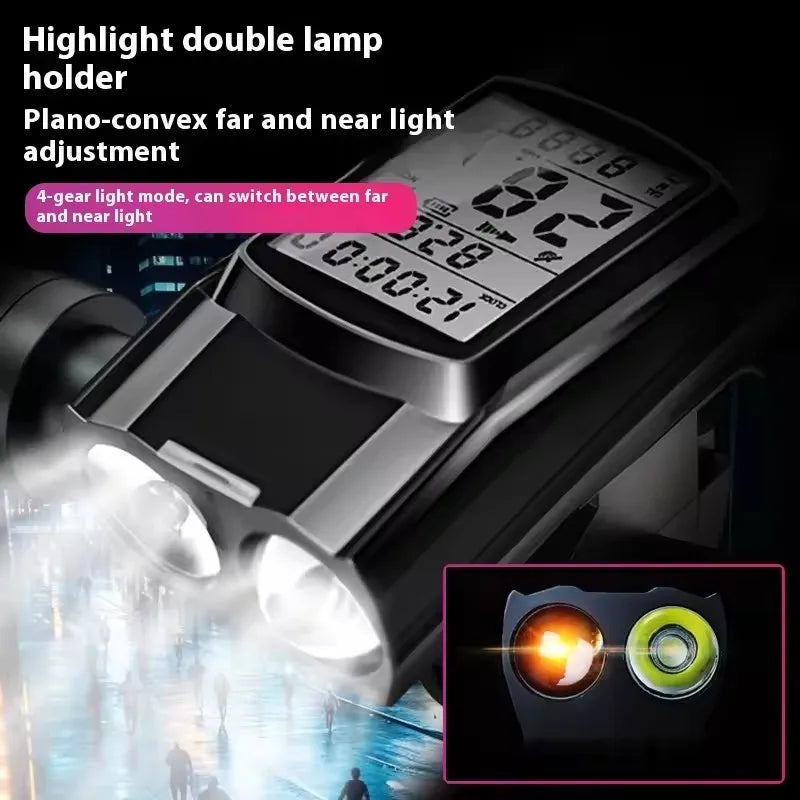 NEW GPS Wireless Code Table Speaker Light 3 in1 Five-Star Positioning 4000mAh Long Endurance High Brightness Riding Equipment Bicycle Accessories