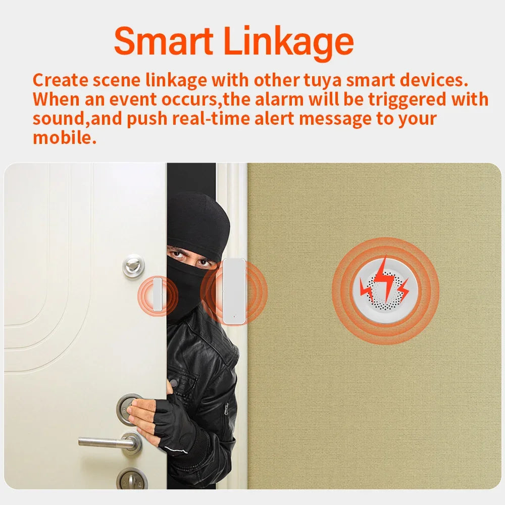 TUYA ZIGBEE Siren Alarm For Smart Home Security 100db Speaker Works With Alexa Yandex Alice Require Hub.