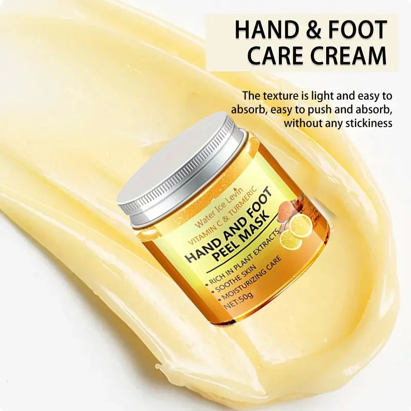 NEW Arrivals Vitamin C and Turmeric Hand Wax Mask for Hands and Feet, Smoothing Skin, Gently Cleansing Hand Mask, illuminating Hand Skin Care Supplies