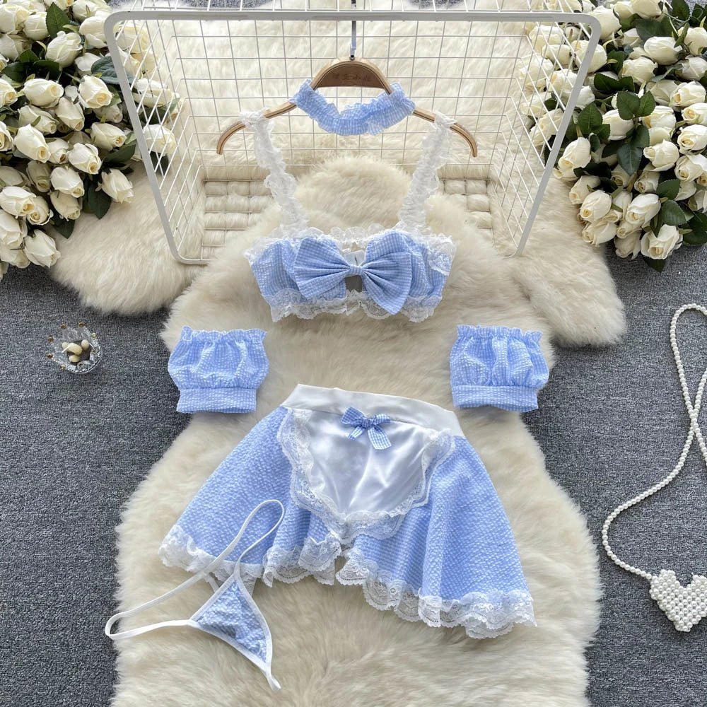 Women's Hollow Combination Bodysuit Slim Fit Erotic Mesh Lace Jumpsuit Bodysuit Sexy Fashion Pajamas