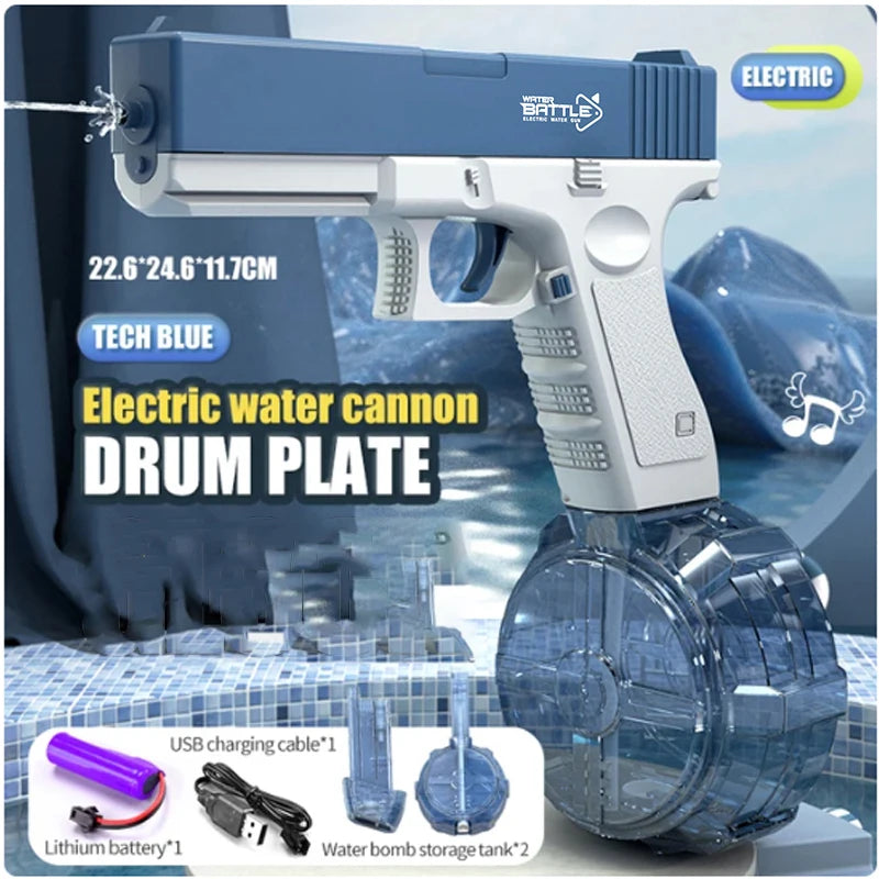 NEW Arrivals UZI Electric Water Gun Toys Beach Water Pool Games Bursts Adult-Children's High-Pressure Strong Charging Energy Water Automatic Water Spray Toy Guns Summer Sports Games Fun Toys Supplies