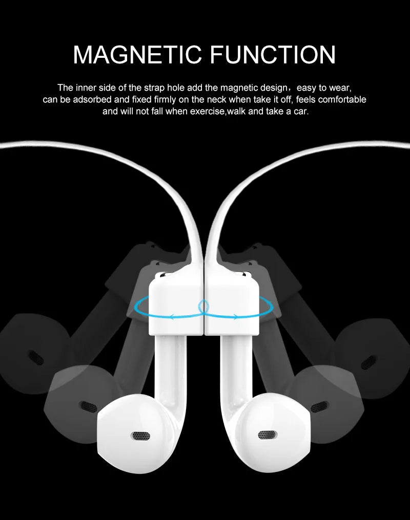 Soft Silicone Anti Lost Magnetic Rope Earphones for Apple Air Pods 2 1 3 Air Pods Pro Bluetooth Wireless Headphone Earbuds Strap