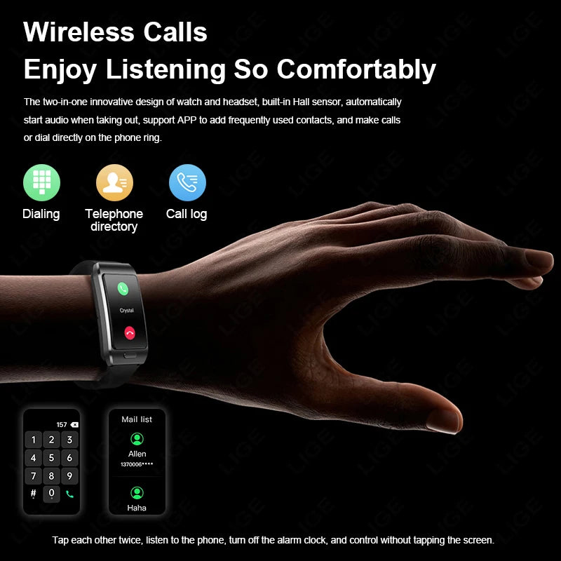NEW 2 In 1 TWS Headset Smart Watch 1.57" Men Women GPS Touch Screen Sports Fitness ECG Heart Rate Watches Bluetooth Call Music Smartwatch