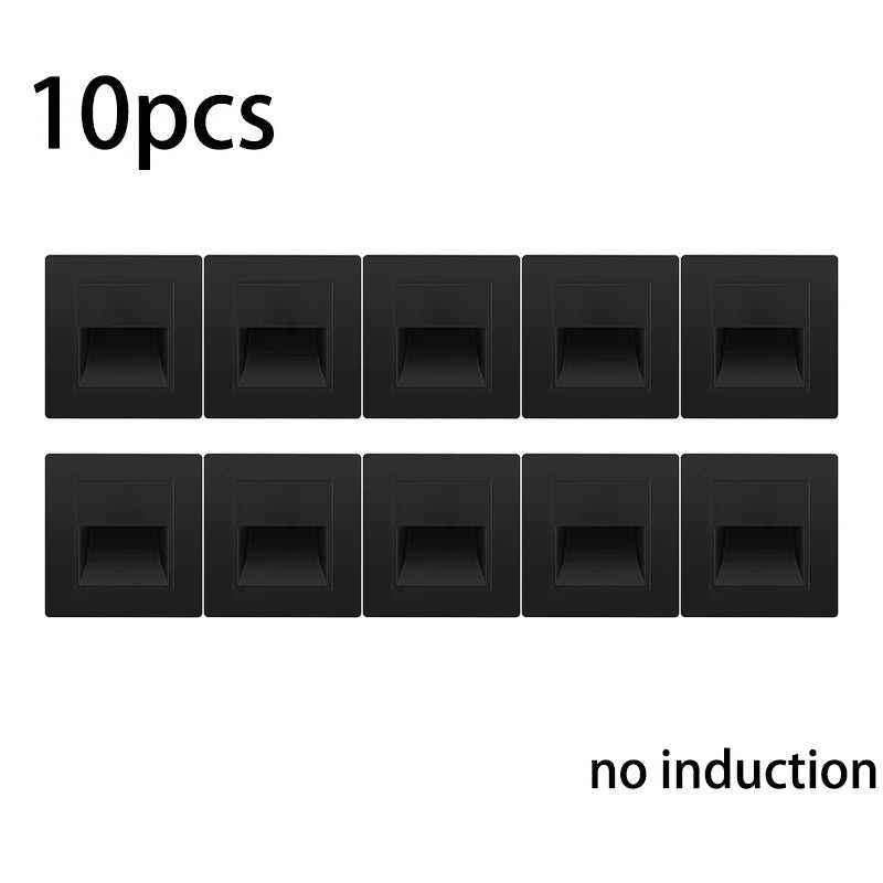 NEW Arrivals 10PCS Set Motion Sensor Light AC110V-240V Infrared Human Body Induction Night Footlight LED PIR Sensor Stairway Corridor Foyer Lighting