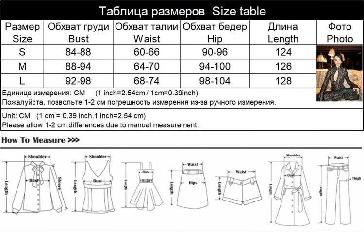 NEW Arrivals UK Size Lace Maxi Dresses For Women Fashion Sexy Solid Streetwear Long Sleeves O-Neck Hollow Out Slim Fit See Through Midi Dress