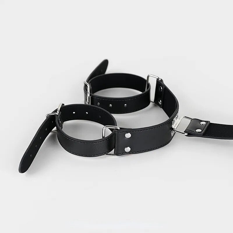 Leather Armbinder Restraint Bondage Handcuffs Arms Behind Back Strait Jacket BDSM Slave Sex Toys for Couples Fetish Adult Toys