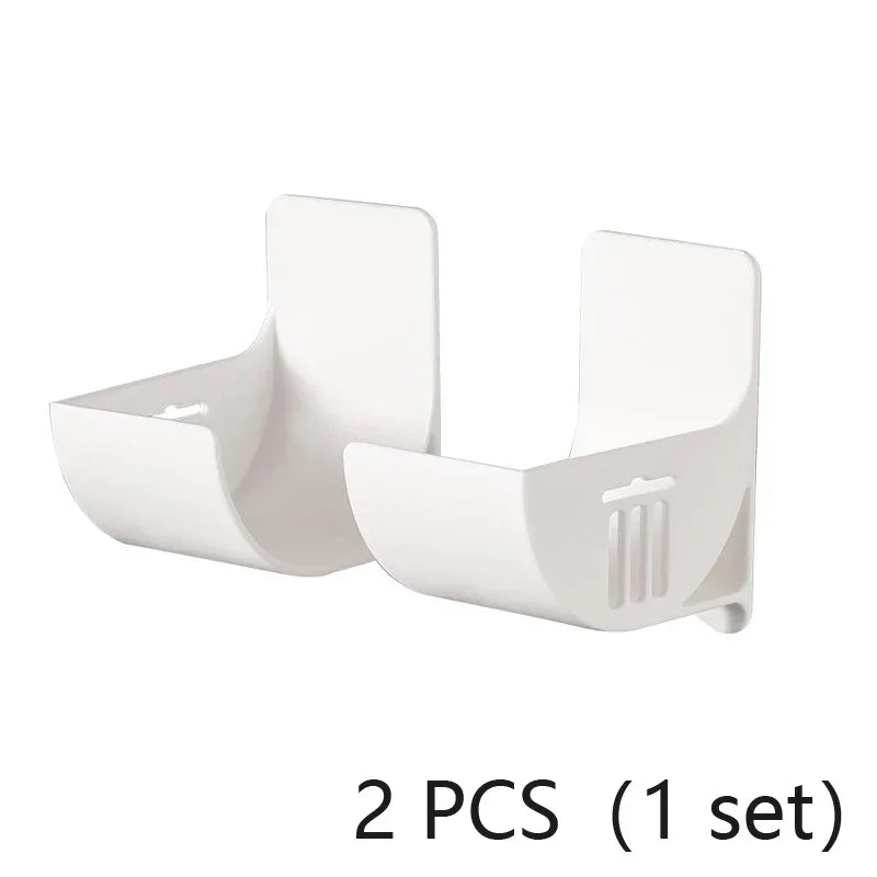 4pcs Kitchen Bath Wall Mount Plastic Poly Trash Waste Bag Roll Holder Dispenser Freshness Film Roll Storage Rack for Closet