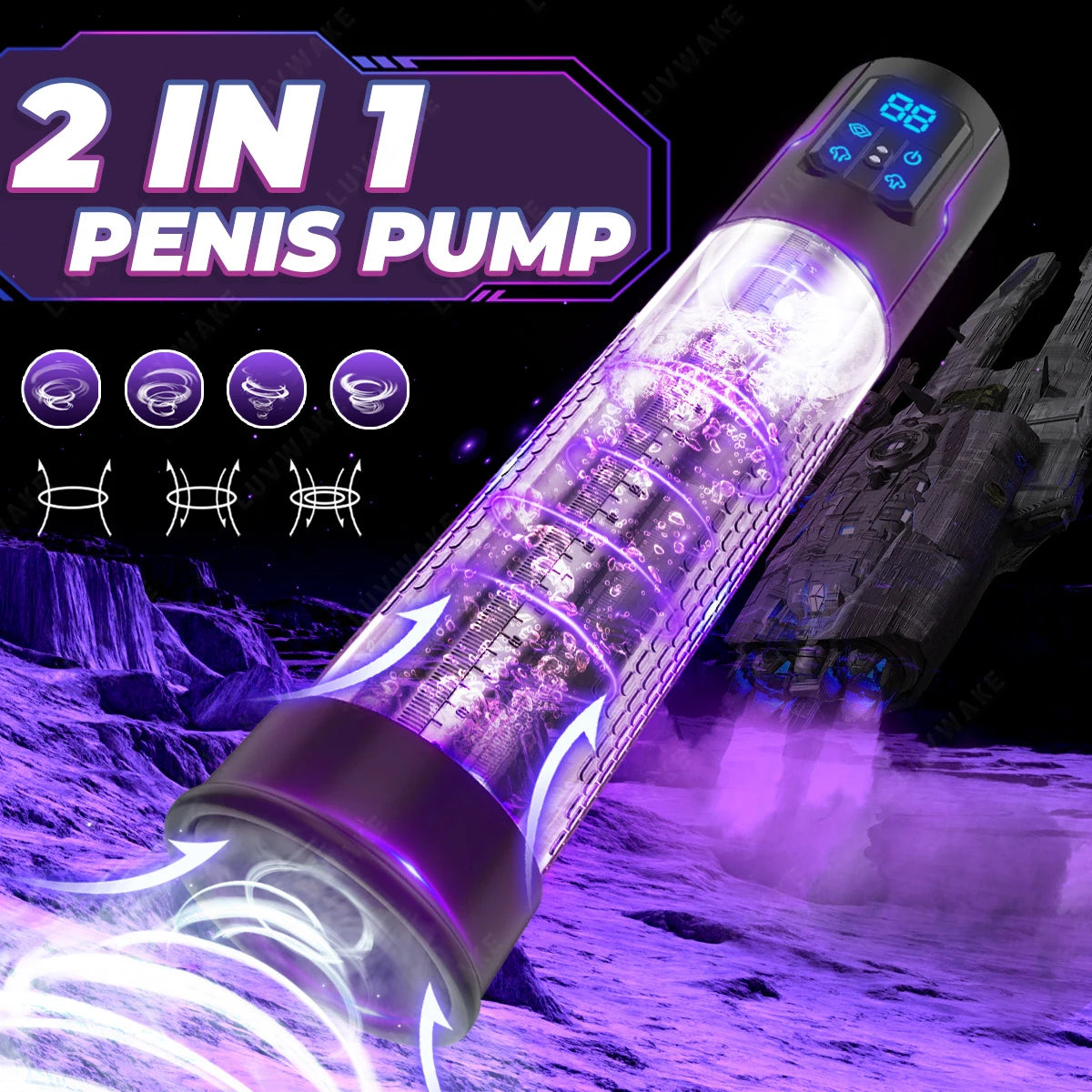 Waterproof Electric Penis Pump Masturbation Automatic Suction Pump Dick Enlarger for Men Vacuum Device For Erection