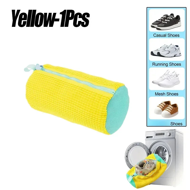 NEW 4pcs Set 3 Colors Laundry Bag Shoe Washing Net Washing Bag Padded Net Laundry Shoes Household Machine Washing Shoes Bags Drying Bags