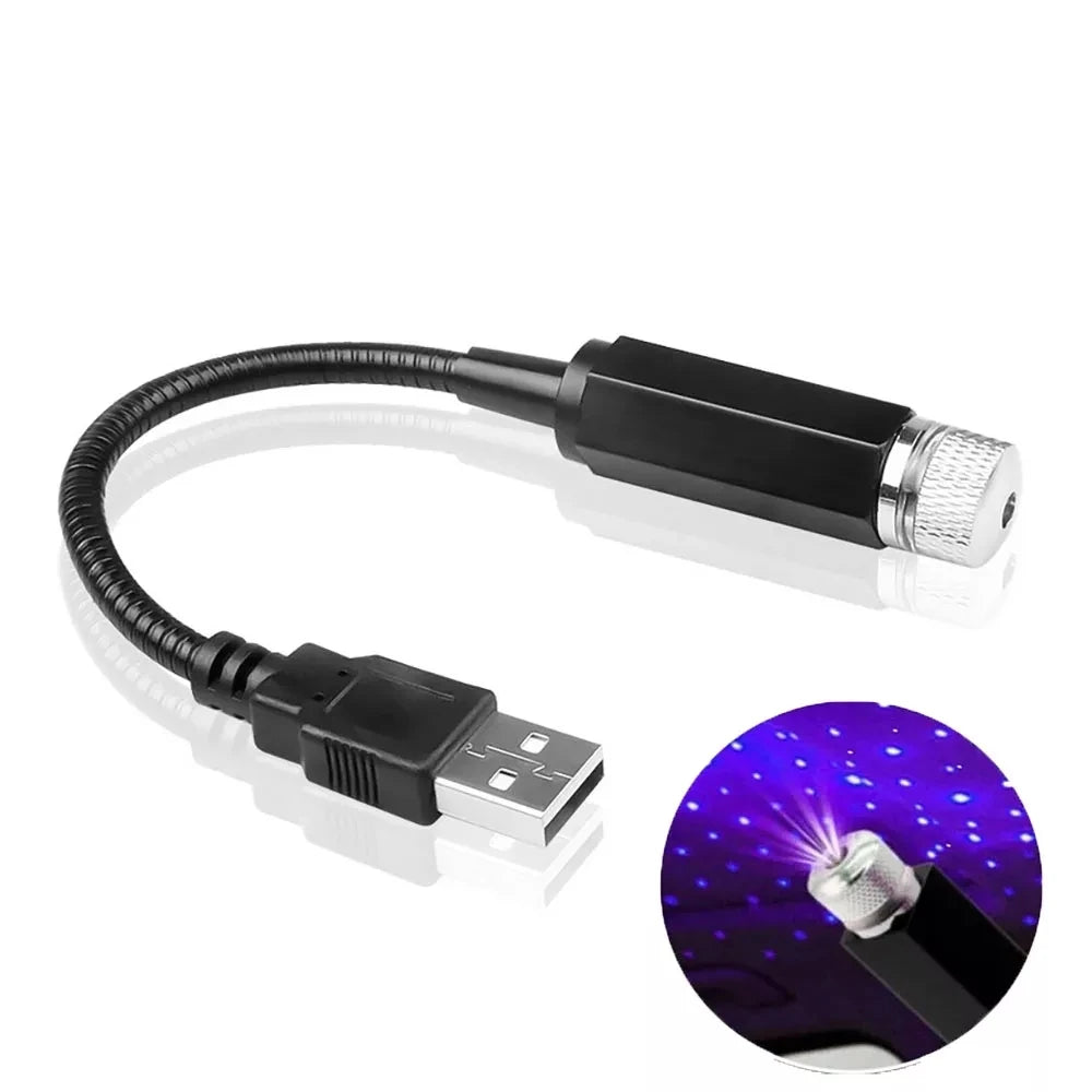 2-3 PCS Romantic LED Starry Sky Night Light 5V USB Powered Galaxy Star Projector Lamp for Car Roof Room Ceiling Decor Plug and Play