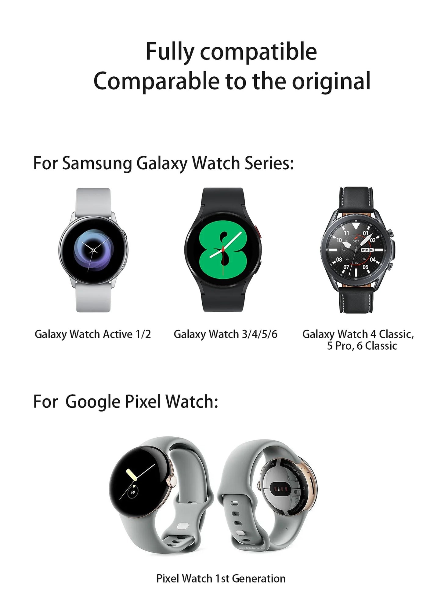 Wireless Samsung Charger Power Bank 1200mah for Galaxy7 Compatible with Galaxy Watch 3/4/5/6/7/Active 1/2+Google Pixel Watch