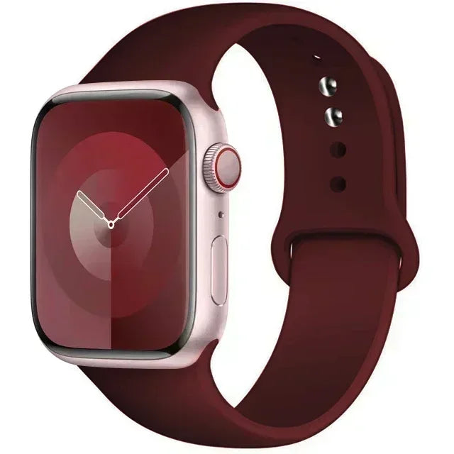 Original Silicone Strap For Apple Watch Band 44mm 38-40 42-46 41-45 46MM 49 mm Bracelet Watch Serie Accessories 10 9 7 4 5 6 8 SE Ultra 2 3 Electronics Supplies