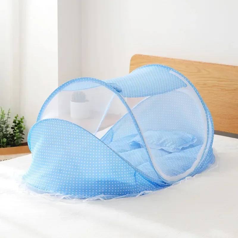 NEW Arrivals 0-3Years 6 Colors Portable Foldable Baby Netting Newborn Sleep Bed Travel Baby Mosquito Nets Travel Bed Netting Play Tent Children Mosquito Insects Flies Protection Net