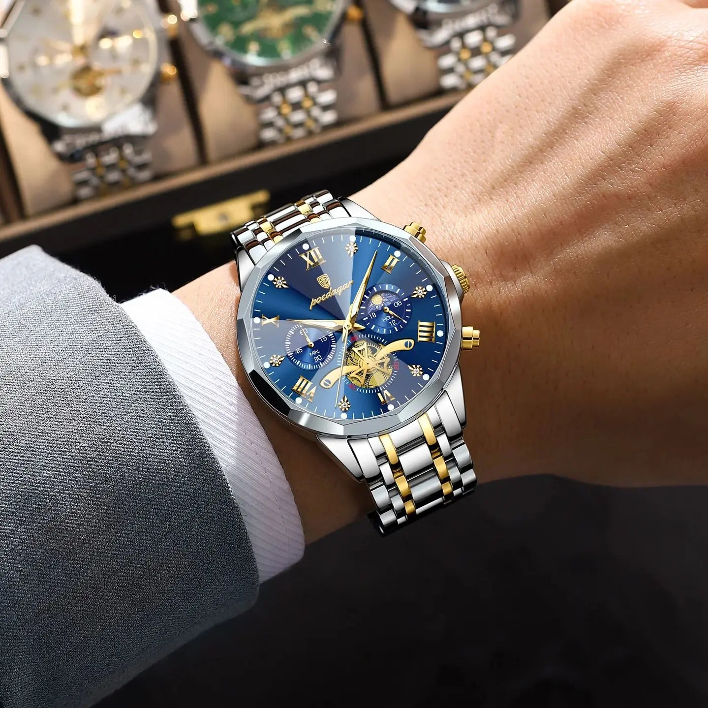 Low Price Sales are Limited Luxury Men Watch Top Original Waterproof Luminous Chronograph 13 Colors Man Wristwatch Stainless Steel Quartz Men's Watches Luxury Gift for Boyfriend Husband