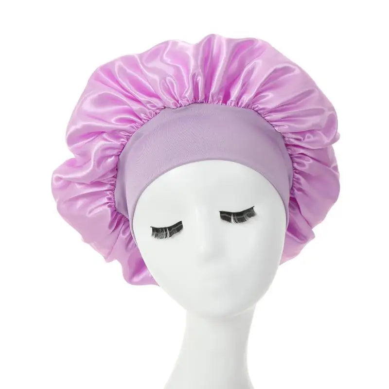 Silky Satin Lined Bonnet Sleep Cap Stay On All Night Hair Wrap Cover Slouchy Beanie For Curly Hair Protection For Women And Men