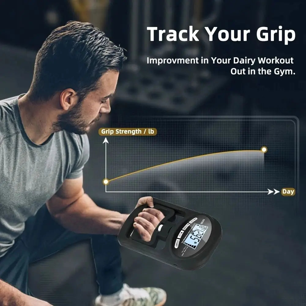 NEW 265Lbs/120Kg Grip Strength Tester LCD Screen Hand Grip Digital Hand Dynamometer USB Grip Strength Meter for Power Training Sport Accessories