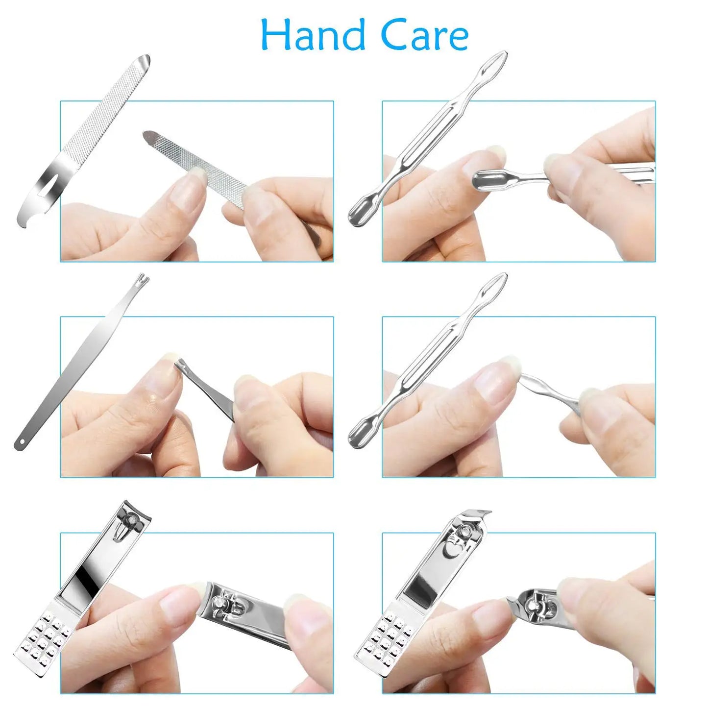 NEW Arrivals 19 in 1 Set Professional Nail Clippers Pedicure Kit, Manicure Tool Kit, Stainless Steel Facial Grooming Set Kit, Gift Idea for Women