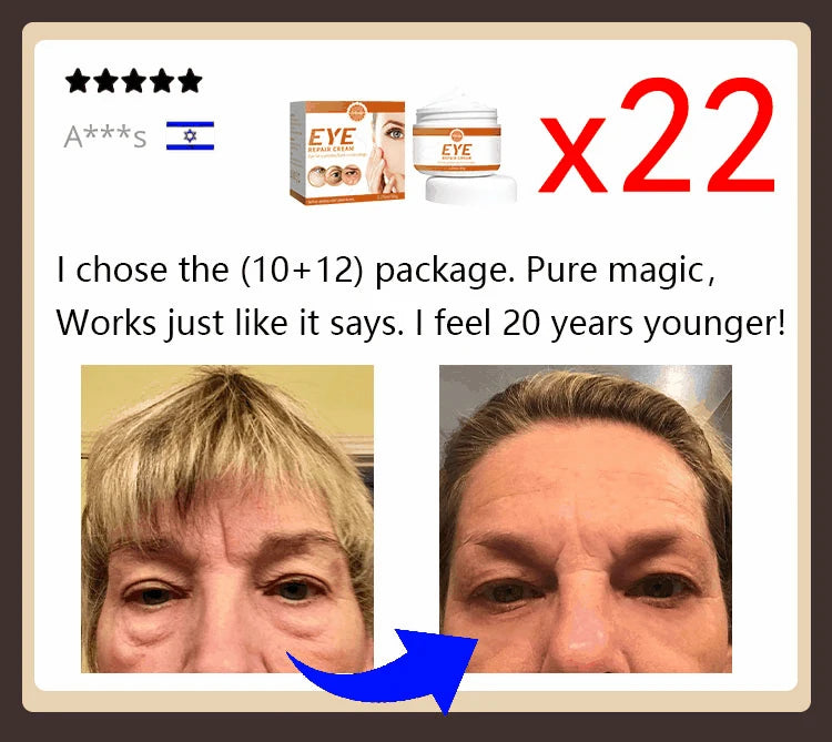 NEW Buy 10 Get 12 Free Korean Snail Eye Cream Collagen Fade Fine Lines Wrinkle Lightening Dark Circles Firming Eye Bags Puffiness Moisturizing Eye Cream Women Beauty Supplies
