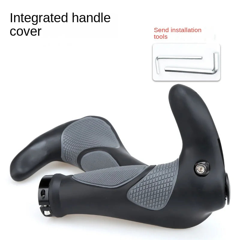 NEW Bicycle 14FB Grip Handlebar End Cap Aluminum Alloy Lock Mountain Handle Bar Grip Bike Anti-Skid Rubber Bicycle Skid-Proof Grips