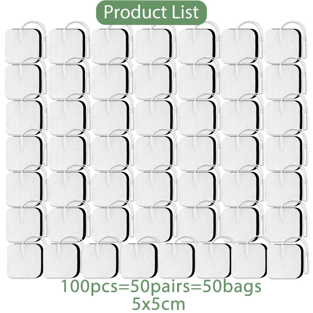 NEW Arrivals 10/20/50/100PCS 4×4cm/5×5cm TENS Electrode Pads Massager Electrodes Patch For Acupuncture Pulse EMS Muscle Stimulator Sticker Health Care Supplies
