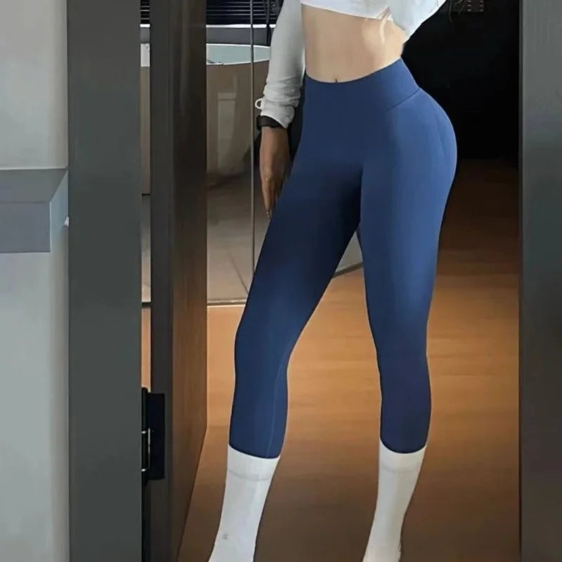 NEW Arrivals 18 Colors High-Waisted Yoga Fitness Pants Women's Running Tight Seamless Peach Pants Sporty Elastic Tummy Control Running Hiking Leggings Girls Sports Clothing Supplies