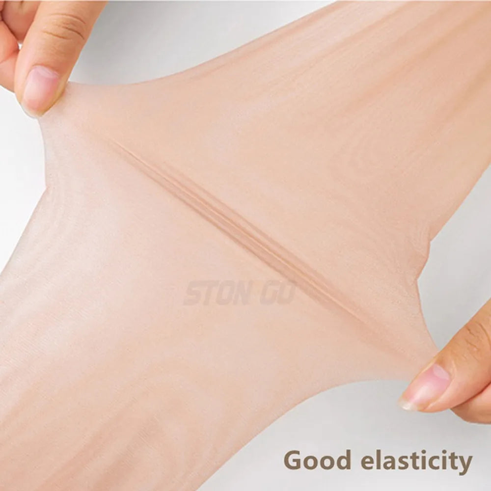 Plus Big Size Woman's Ultra-thin Lace Stockings Thigh High Stockings Silicone Lace Top Stay Up Silk Lace Socks