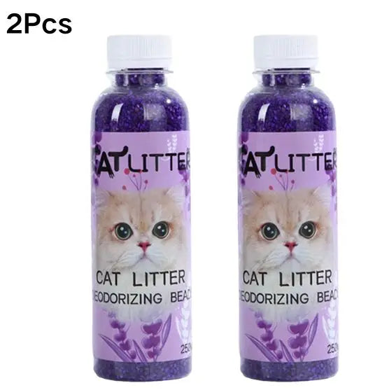 NEW 2PCS Set Cat Litter Deodorant Beads Efficient Deodorization Lasting Freshness Low Dust sanitary Cat Litter Deodorizing Beads Cats Hygiene Accessories Pets Supplies