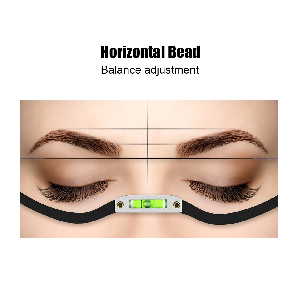 Semi-Permanent Eyebrow Positioning Metal String Mark Ruler Microblading Horizontal Tattoo Bead Mapping Ruler Measuring Brow