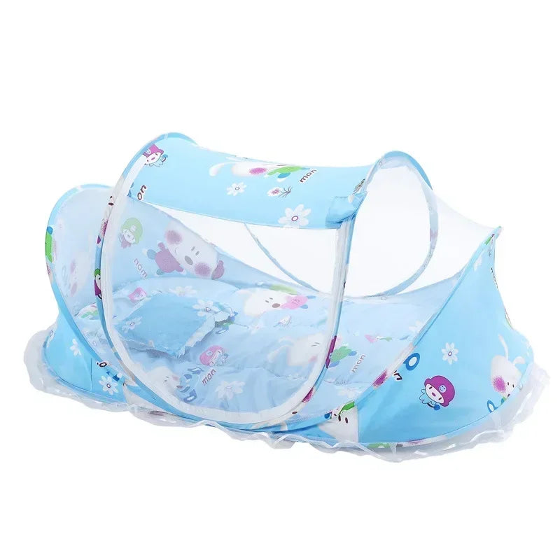 NEW Arrivals 0-3Years 6 Colors Portable Foldable Baby Netting Newborn Sleep Bed Travel Baby Mosquito Nets Travel Bed Netting Play Tent Children Mosquito Insects Flies Protection Net