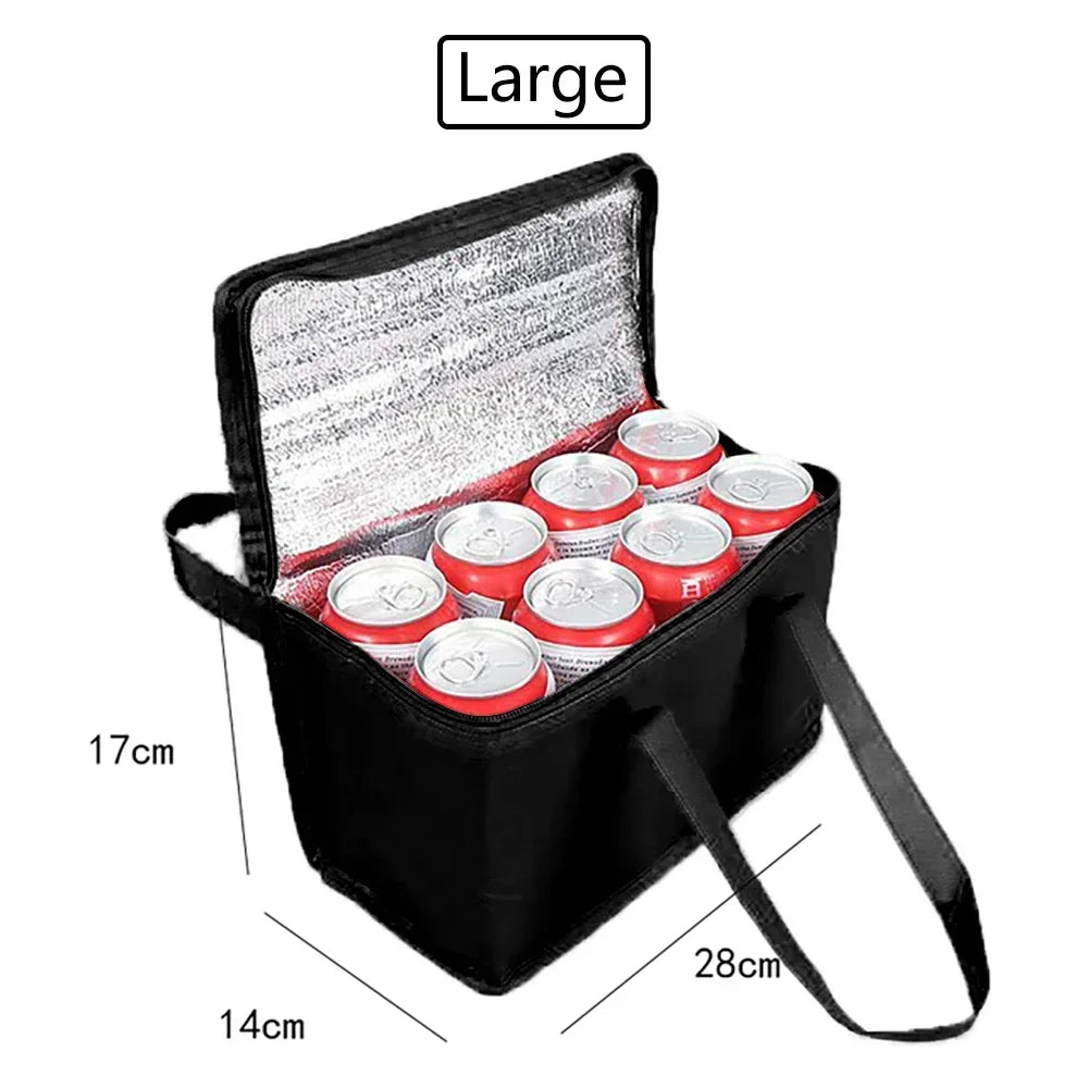 NEW Arrivals Portable Lunch Cooler Bag Folding Insulation Outdoor Travel Beach Camping Picnic Ice Pack Food Thermal Bag Drink Carrier Insulated Bags Beer Delivery Bags