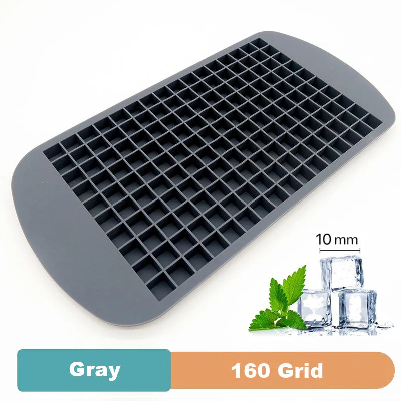 NEW Arrivals 4PCS Set 160 Grid Big Ice Tray Mold Giant Jumbo Large Food Grade Silicone Ice Cube Square Tray Mold DIY Ice Maker Ice Cube Tray for Cocktails