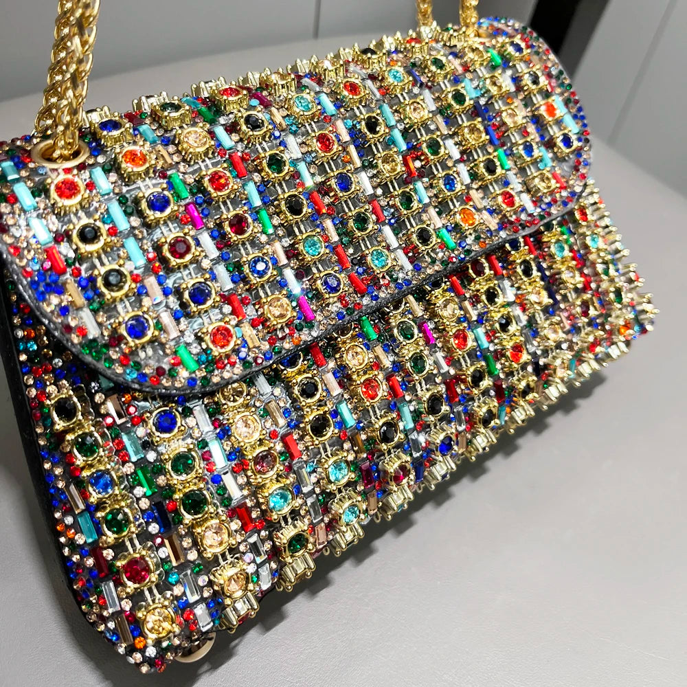 Rhinestones Evening clutch Bag Purses and handbag luxury Designer shoulder bag Shiny Crystal Clutch purse Woman's bag