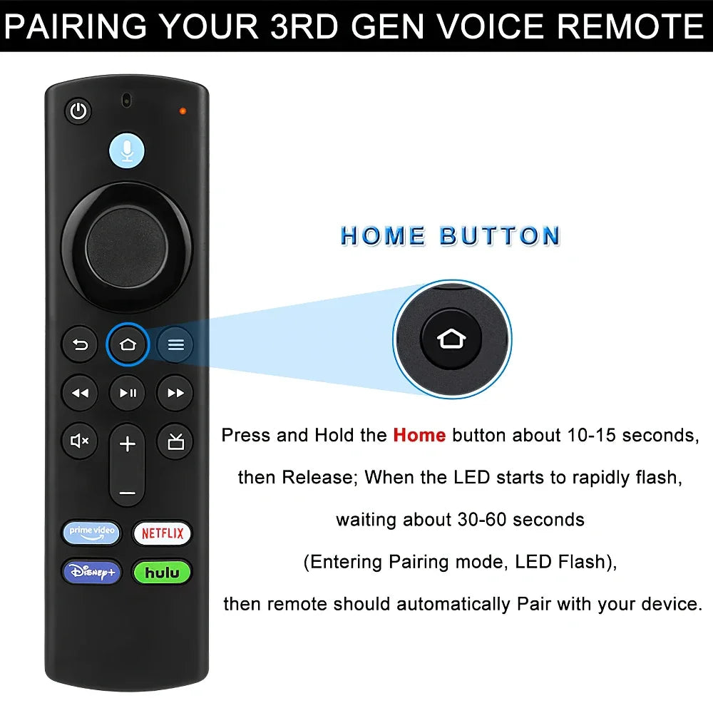 NEW YP Smart TV Stick 4K MAX Lite Fire Cube Remote Works with Alexa Replacement Voice Remote Control for Fire Stick TV 3rd Gen