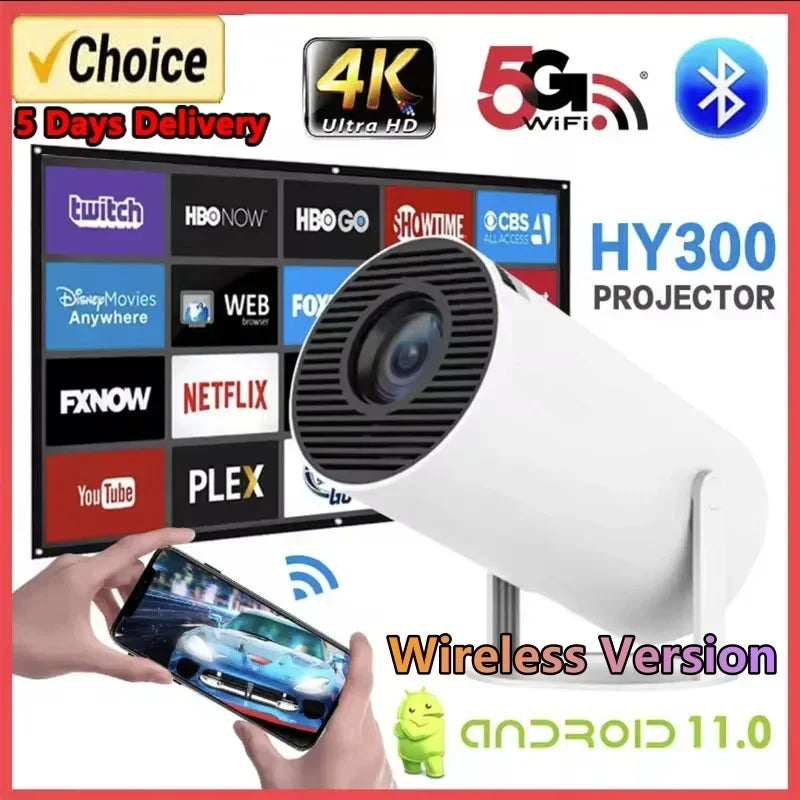 NEW!!!! 4K Android 11 Dual Wifi6 200 ANSI All Winner H713 BT5.0 1080P 1280*720P Home Cinema Outdoor Portable Projector