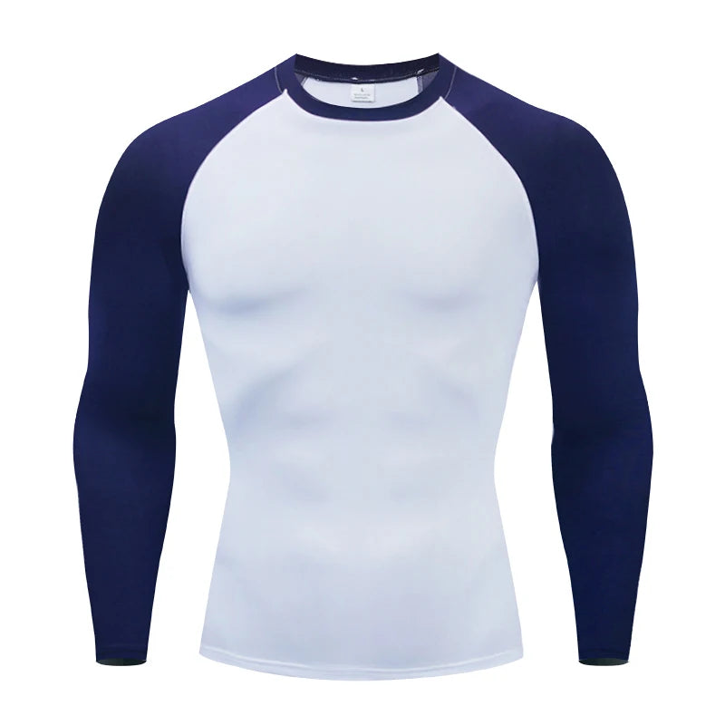 NEW S-3XL 5 Colors Men Compression Running T-Shirt Fitness Tight Long Sleeve Sport T-shirt Training Jogging Shirts Gym Sportswear Quick Dry Sports Clothes