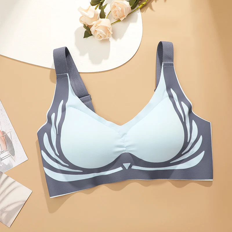 NEW Arrivals M-2XL 4 Colors Super Gather Wireless Push-Up Bra Women Gathered Up Soft Support Adjustable Underwear Anti-Sagging Seamless Lift-Up Bra Ladies Luxury Underwear