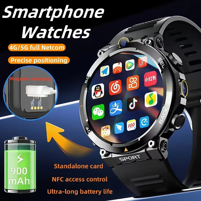 NEW Arrivals H10 Smart Watch 4G 256GB Net Global WI-FI 17 Languages with Multifunctional Sports Round Screen Smartwatch NFC Positioning for Fitness GPS Tracker