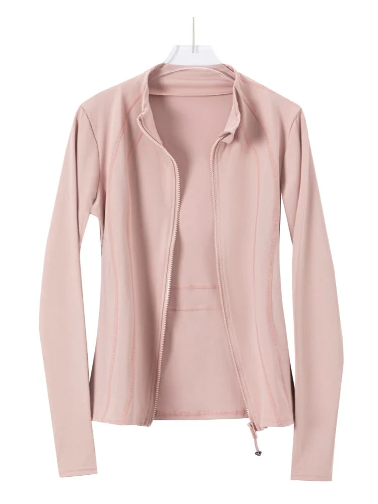 NEW Arrivals Women's Slimming Yoga Jacket; Light and Thin Running Fitness Outfit Professional Pilates Training Sports Top for Autumn Spring Female Sports Apparel Supplies
