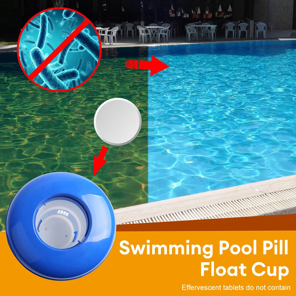 Floating Swimming Pool Chemical Floater Chlorine Bromine Tablets Floating Dispenser Applicator Swimming Spa Hot Tub Supplies