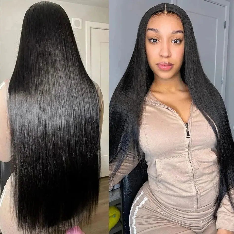 NEW Arrivals From Brazil 22-34Inches 200 Density 13x6 HD Transparent Human Hair Lace Frontal Wig 13x4 HD Bone Straight Lace Front Wig 4x4 360 Pre Plucked Lace Wigs Women Hair Care Accessories