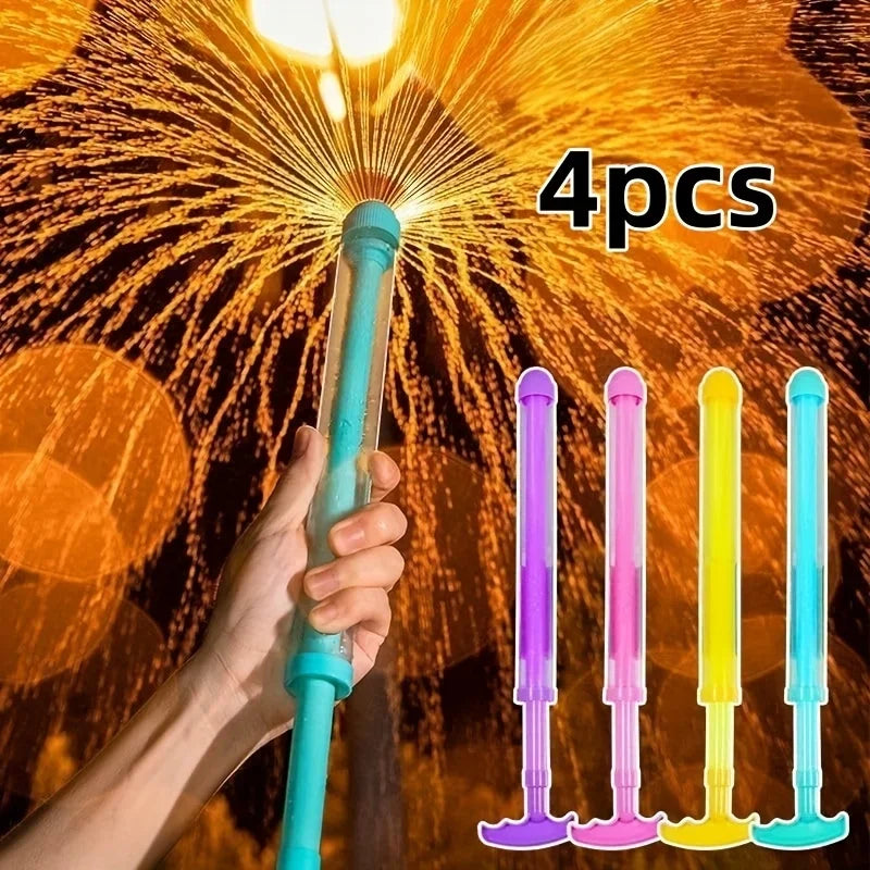 NEW 4PCS Set Colorful Fireworks Water Guns - High-Pressure Water Blasters for Parties Games Romantic Celebrations Water Gun Water Blast Summer Beach Party Games Toys Accessories