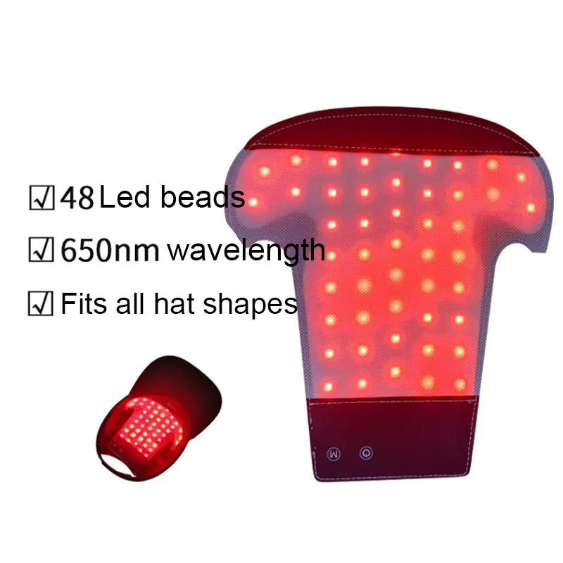 Infrared Hair Growth Instrument Physiotherapy Head Cap Laser Red Blue Light Hair Care Device Relaxation Therapy Led Helmet