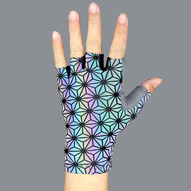 NEW Arrivals Sports Luminous Cycling Gloves Men and Women Outdoor Sports Luminous Bike Gloves Running Night Walking Hiking Glowing Gloves